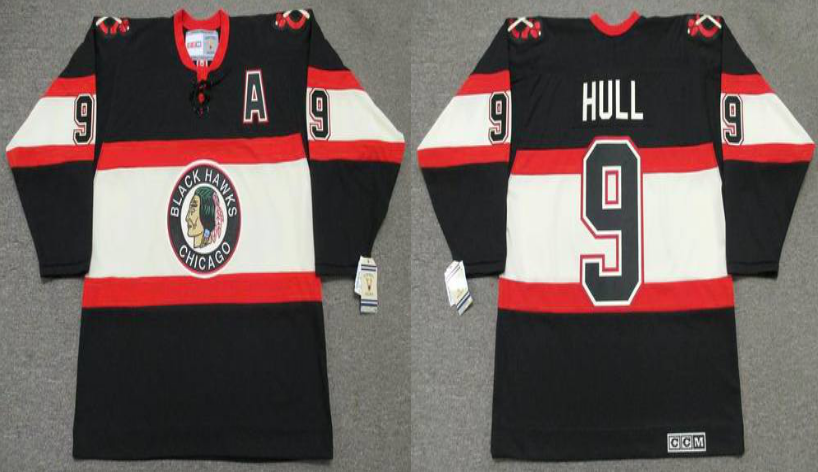 2019 Men Chicago Blackhawks 9 Hull black CCM NHL jerseys